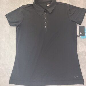 New With Tag Nike Golf Black Solid‎ Plain Nike  Polo Shirt Women's M